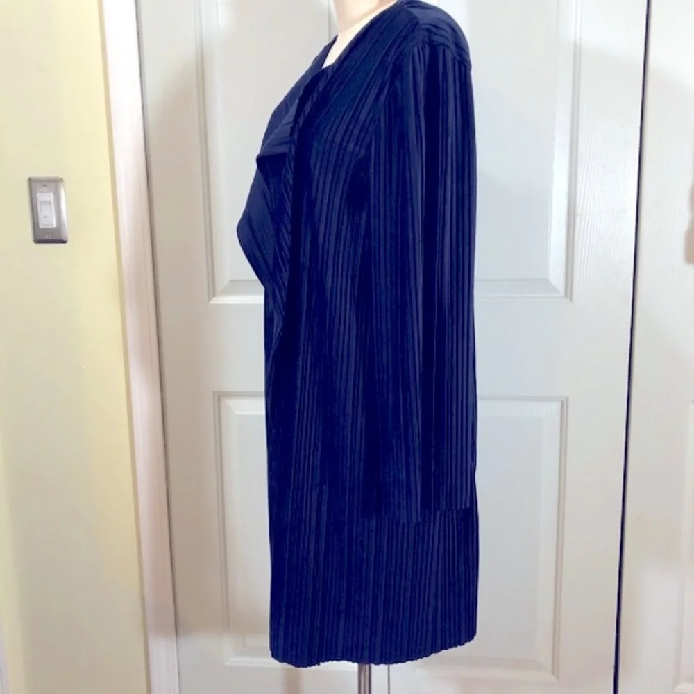 J.O.A Duster Velvet Cardigan Draped Jacket Size Medium - Picture 7 of 15